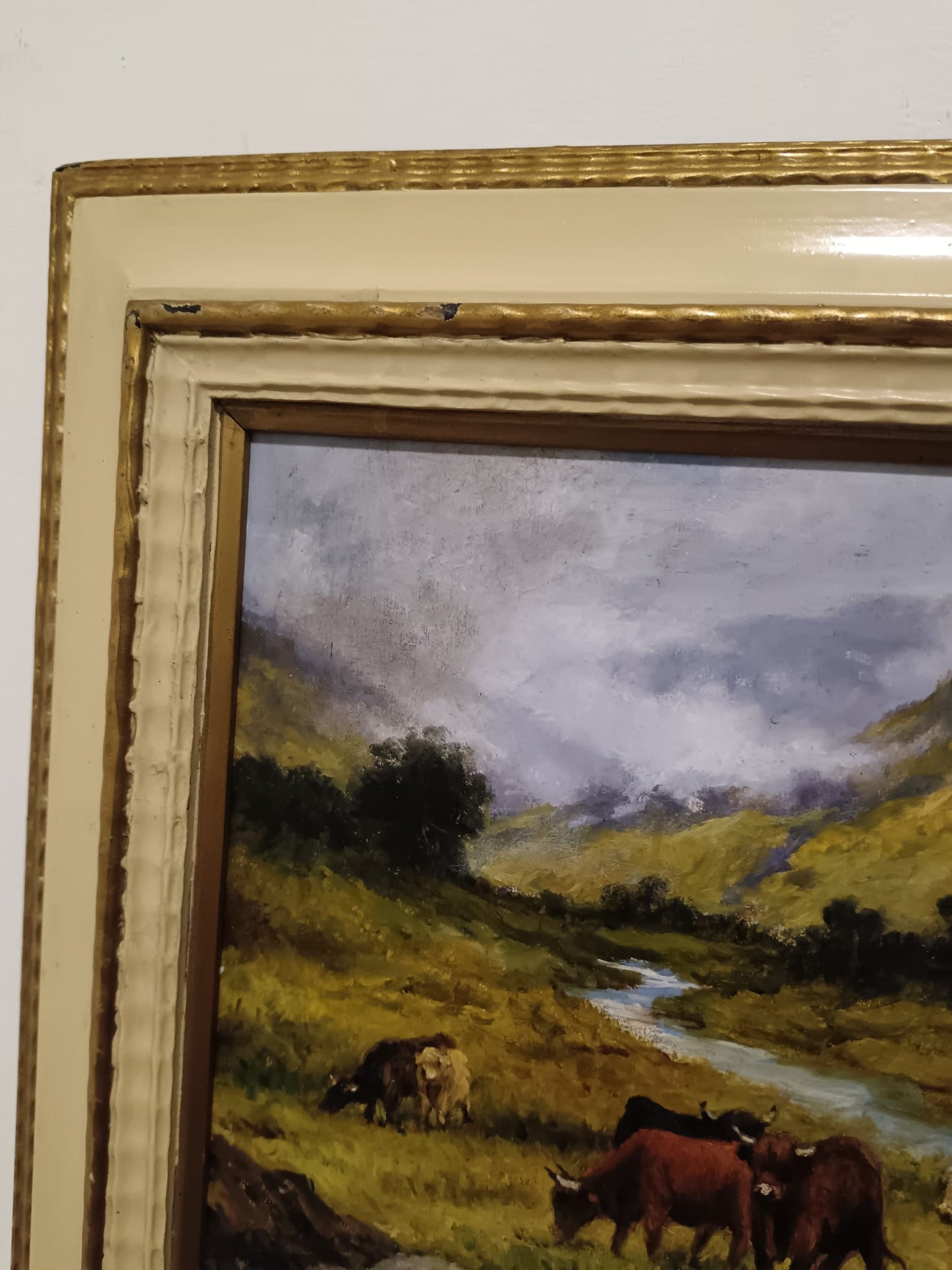 Dipinto antico- (scuola inglese XIX/XX Secolo) olio su legno