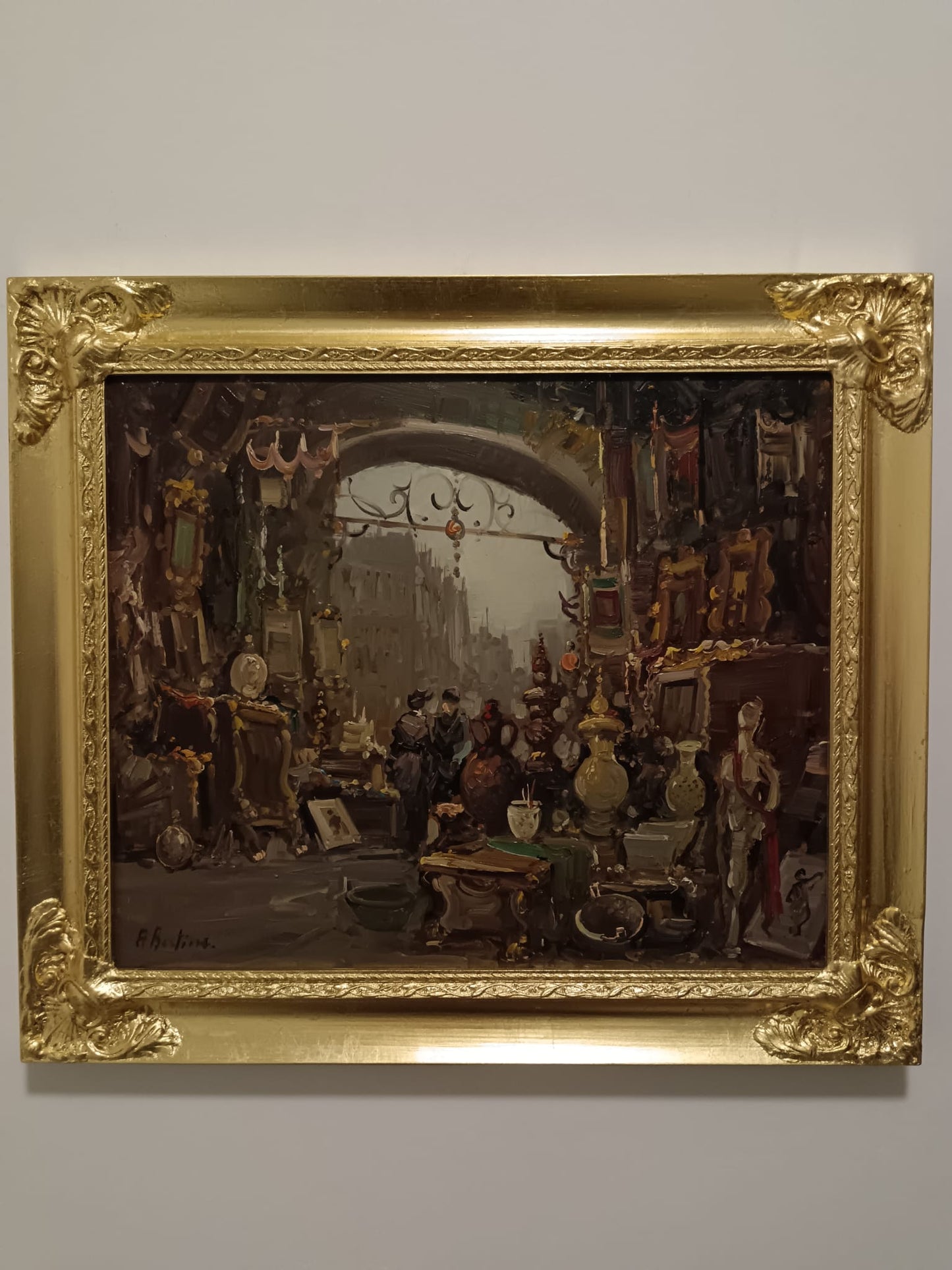 A. Bertini (XX Secolo)- dipinto olio su masonite