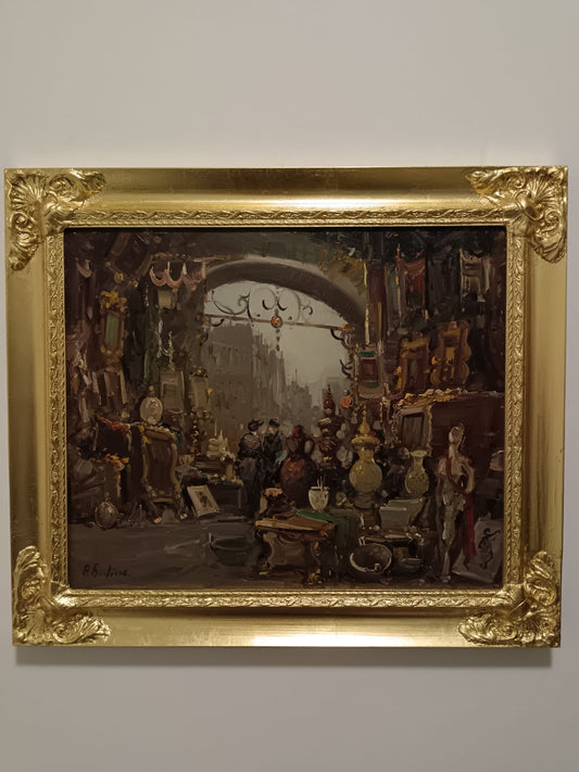 A. Bertini (XX Secolo)- dipinto olio su masonite