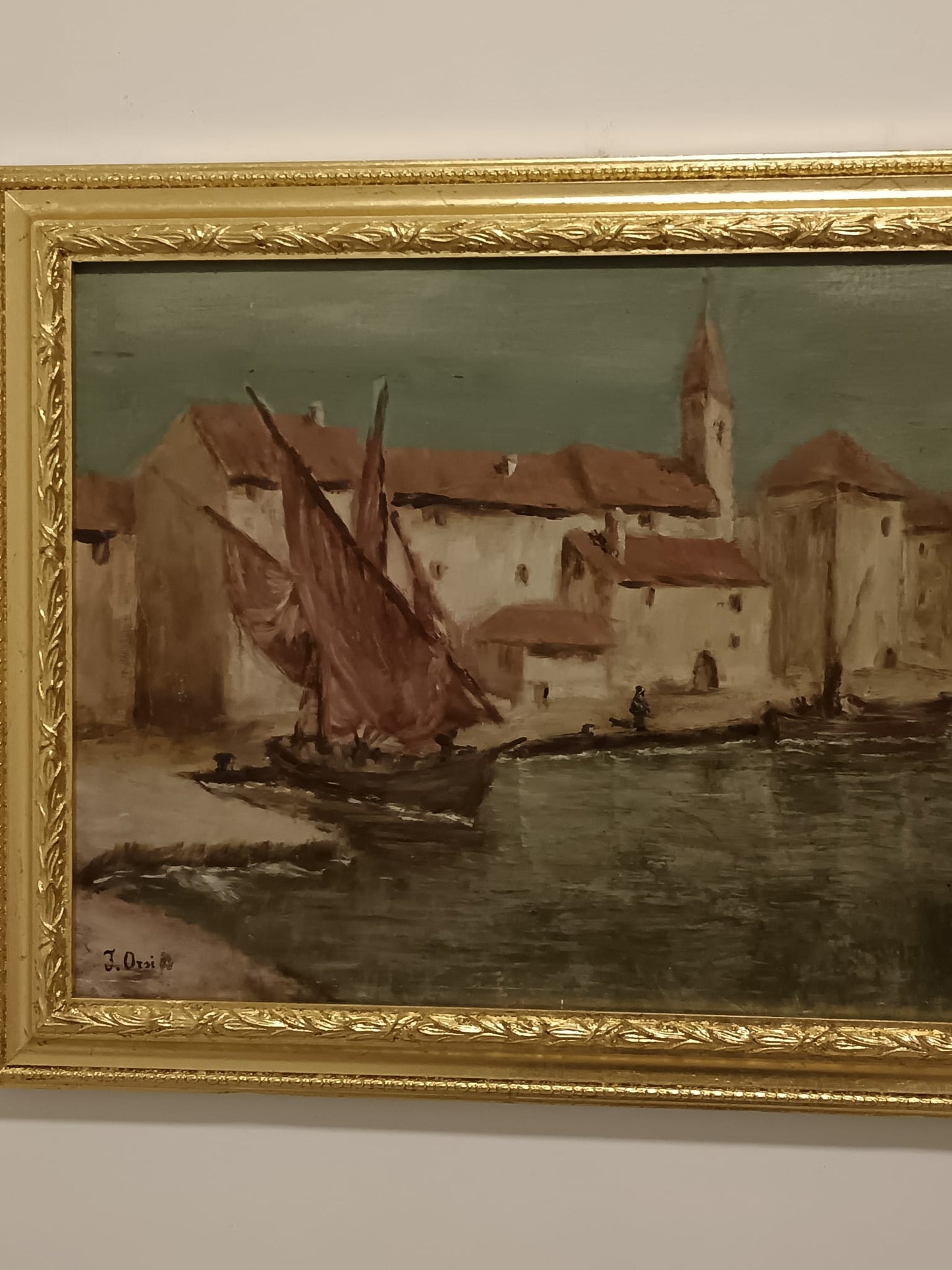 Francesco Orsi (XX Secolo)- Scorcio di Torcello- dipinto olio su tela