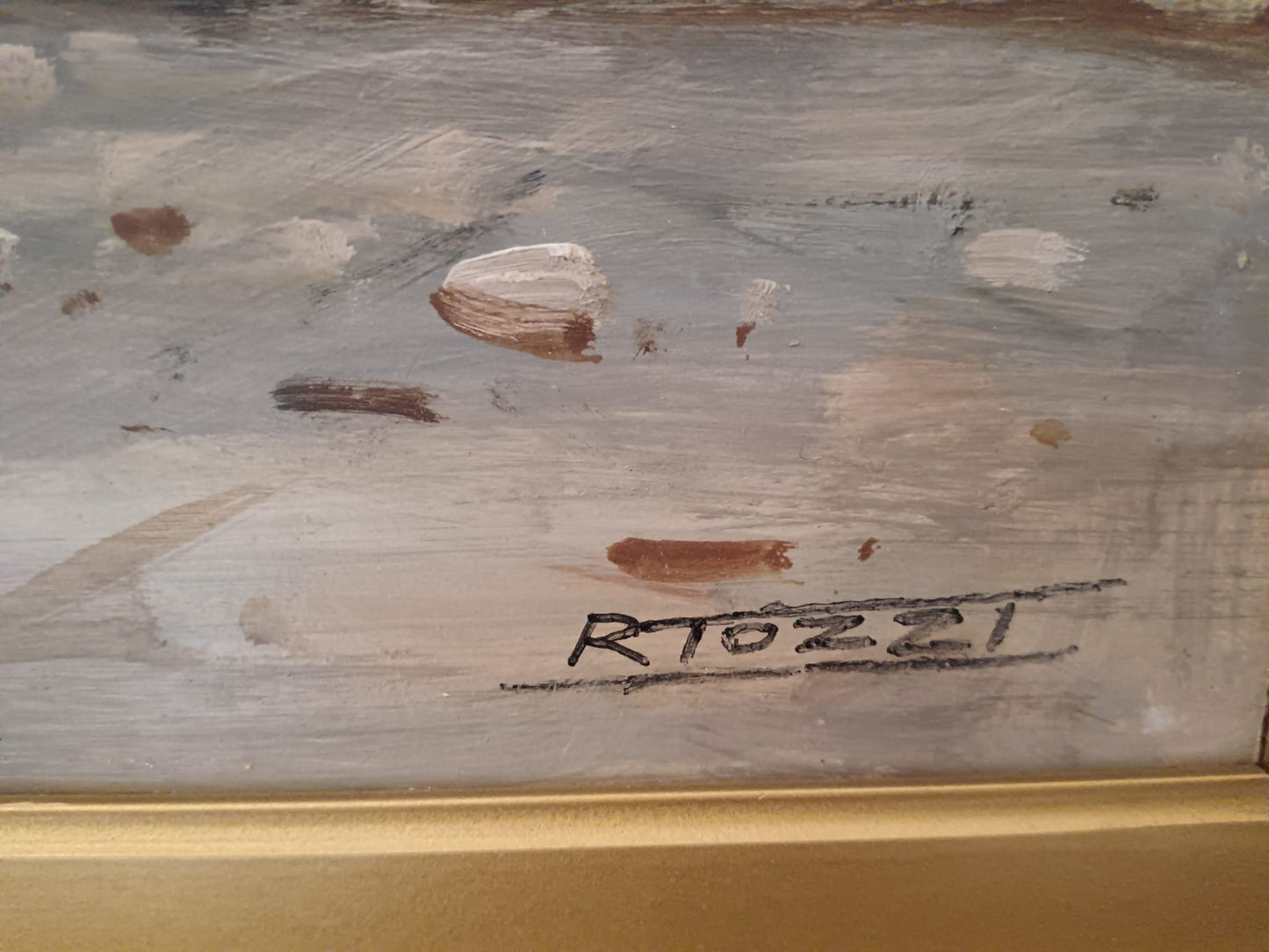 Raffaele Tozzi (Napoli XX secolo)- dipinto olio su masonite