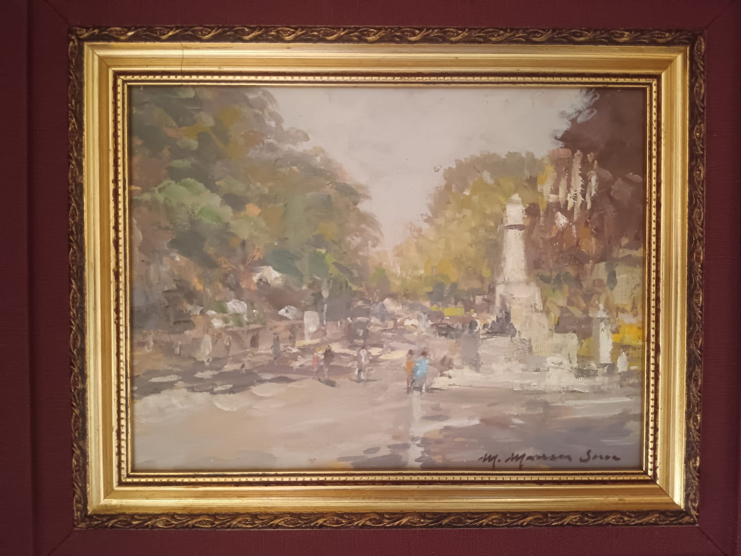 Mario Maresca Serra ( Napoli 1912-1991)- dipinto olio su legno epoca XX secolo