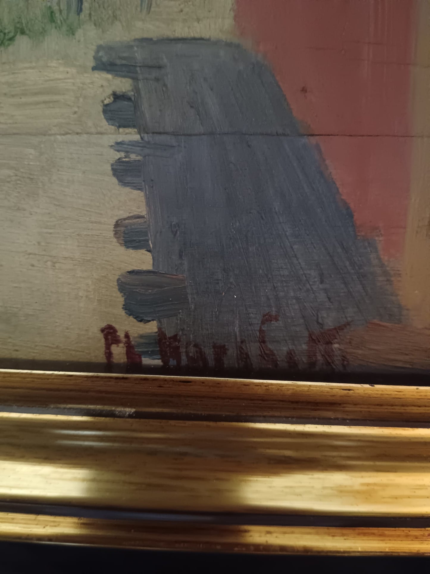 Paolo Luigi Marchetti- paesaggio dipinto olio su legno