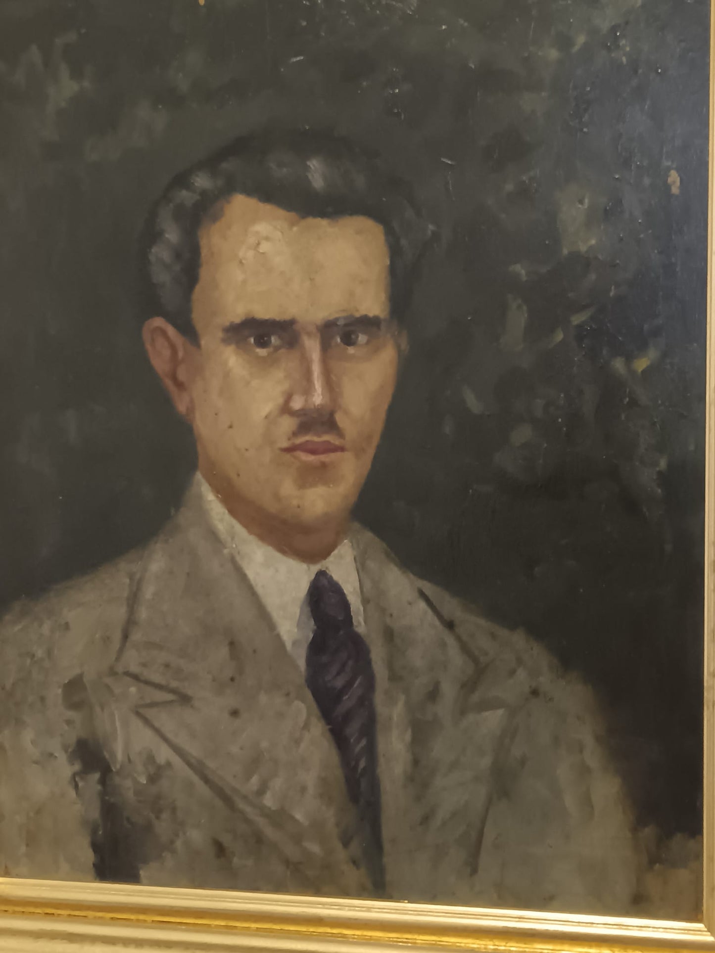 Antico ritratto- primo novecento olio su legno