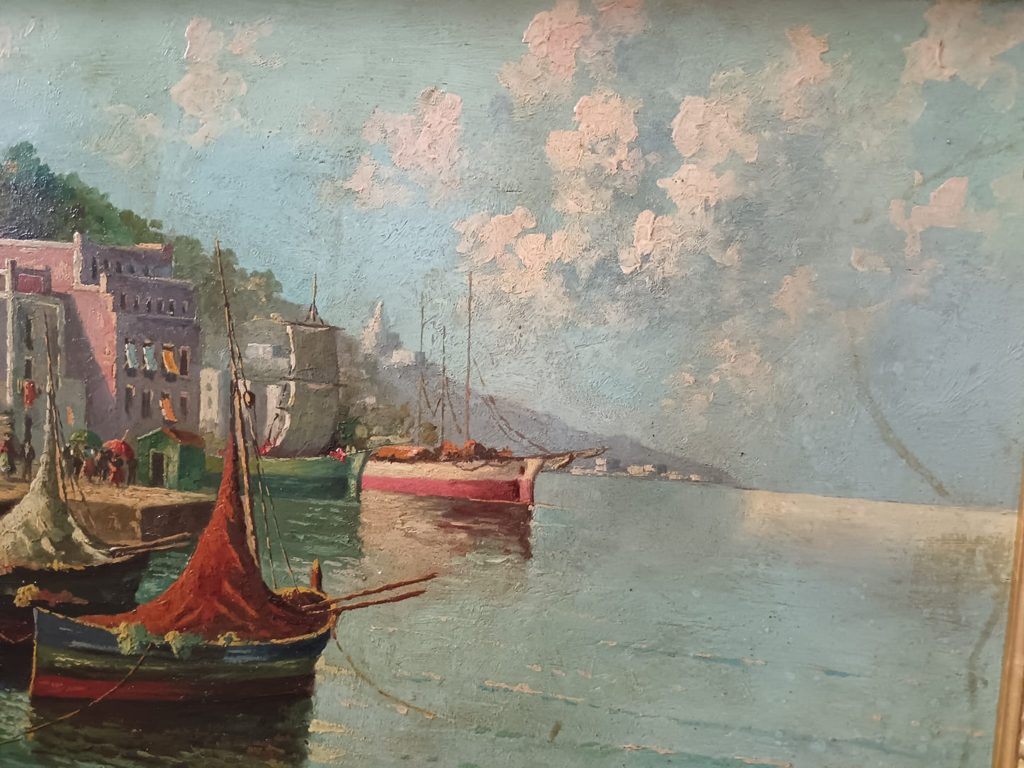 Giuseppe Gargiulo scuola napoletana (XIX/XX secolo) scorcio marino