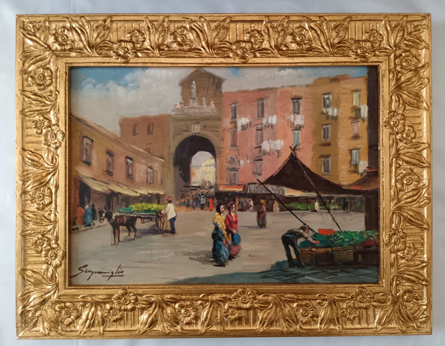 Giuseppe Scognamiglio (Portici 1901-1985)- dipinto olio su legno