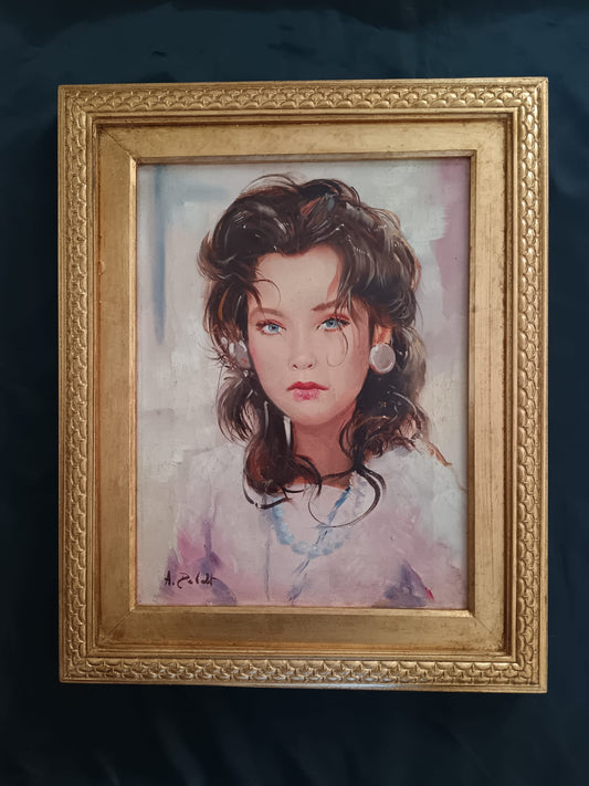 Ritratto di ragazza (XX Secolo)- dipinto olio su tela