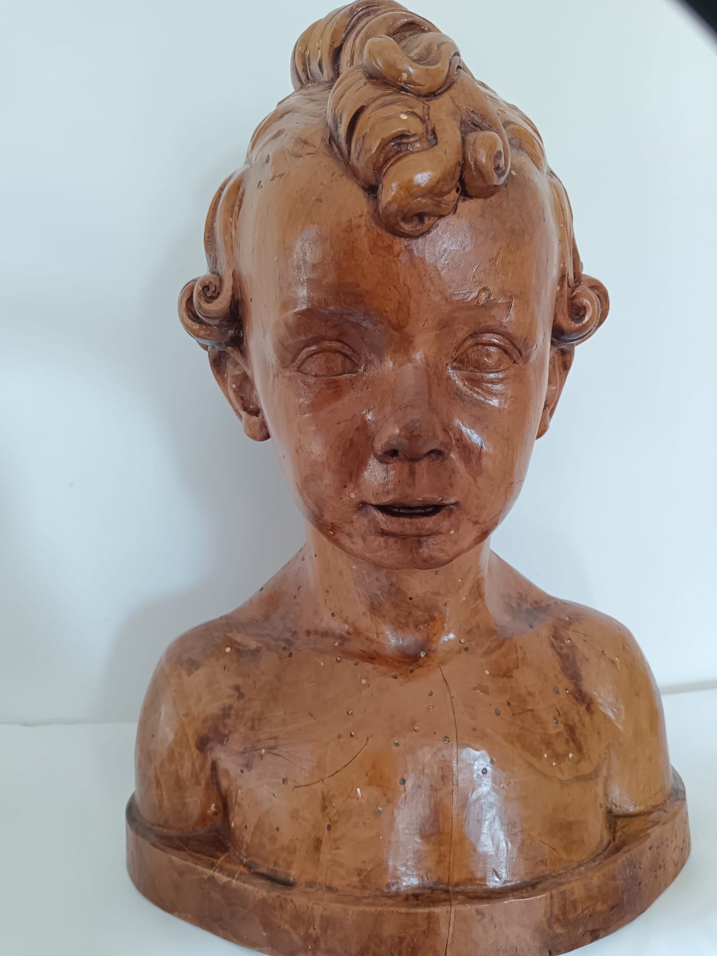 Vincenzo Moroder- scultura in legno 1942