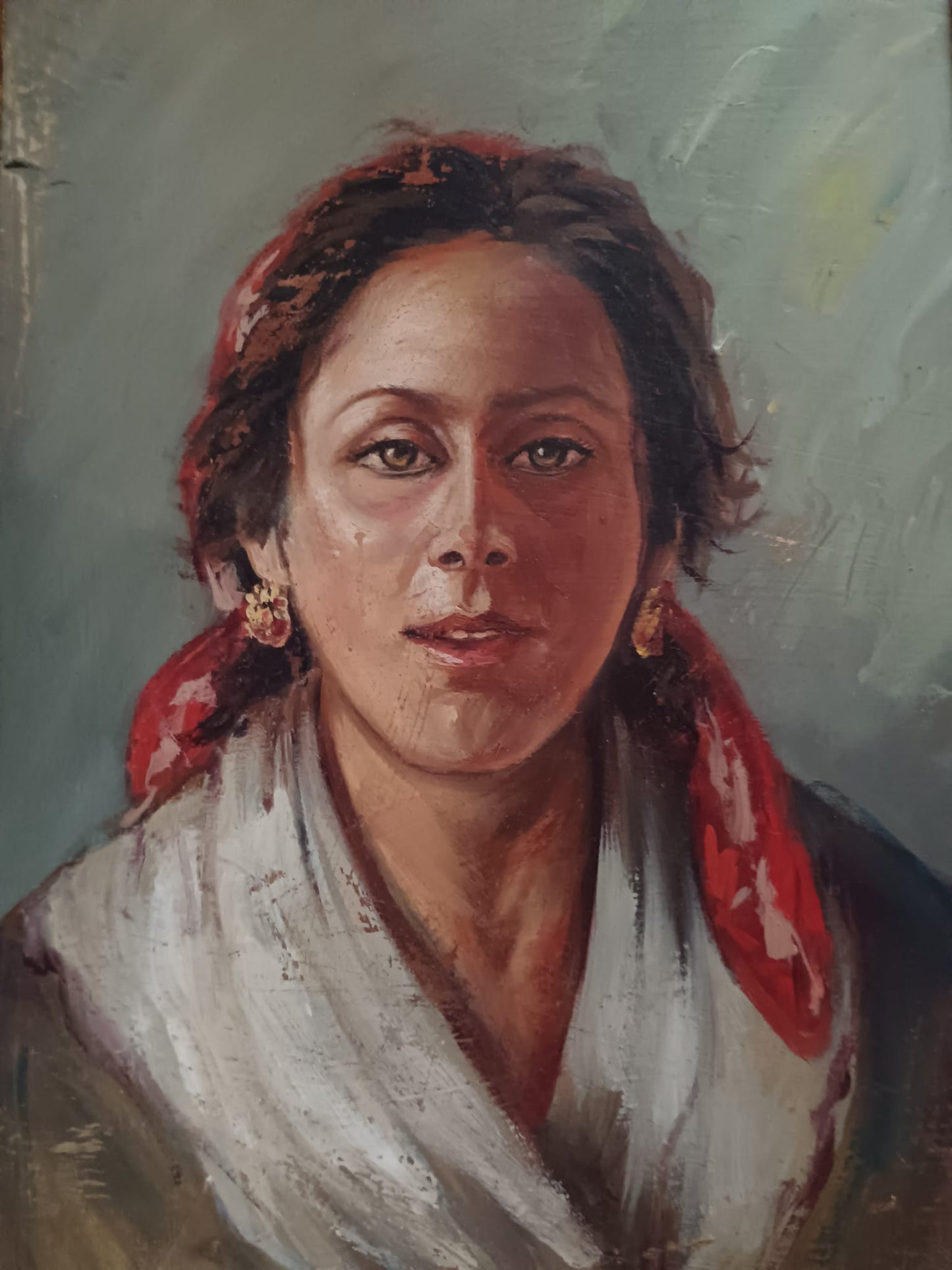 Roberto Carignani (Napoli 1894-1975)- antico dipinto olio su legno