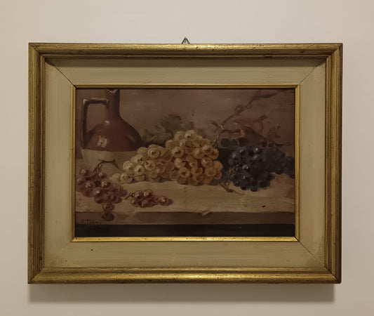 Alfredo Tosti (XX secolo)- Natura Morta- dipinto olio su legno